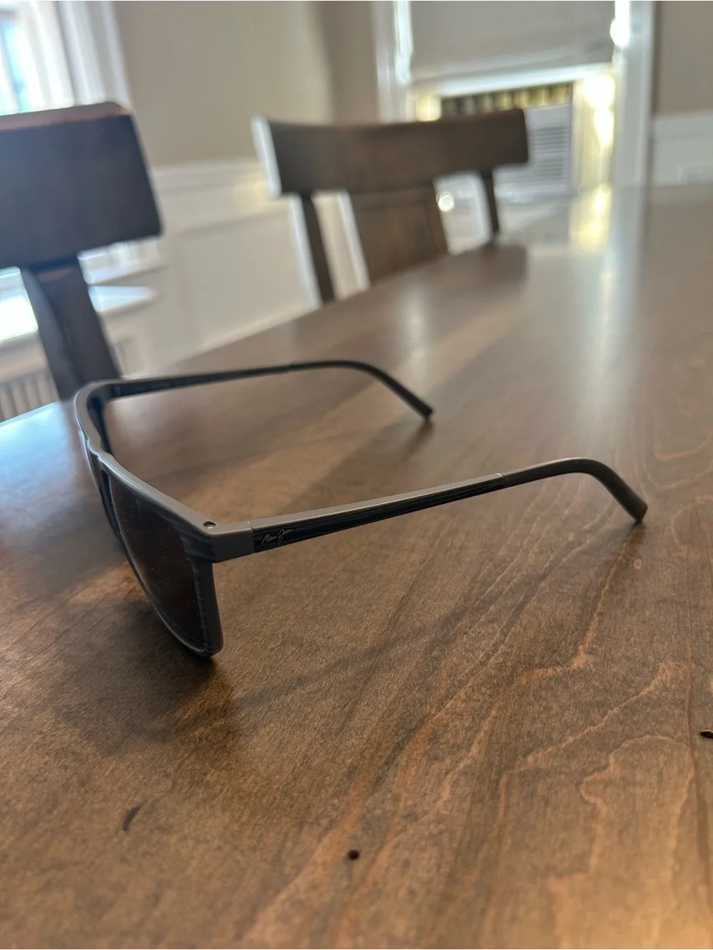 Maui Jim Matte Black Frame Polarized Dark Lenses Sunglasses